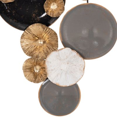 METALLIC WALL DECORATION HM7179 GRAY GOLD 66x6x38Y cm.
