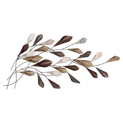 METAL WALL DECORATION HM7159 CHARCOAL GREY-GOLD 44x5x87cm