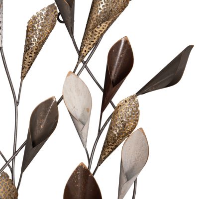 METAL WALL DECORATION HM7159 CHARCOAL GREY-GOLD 44x5x87cm