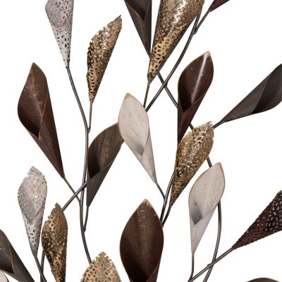 METAL WALL DECORATION HM7159 CHARCOAL GREY-GOLD 44x5x87cm