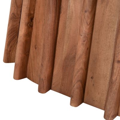 ХОЛНА МАСА ОВАЛНА DRAXX HM9934 АКАЦИЕВО ДЪРВО МАСИВ-ЧЕРЕН МРАМОР ПЛОТ 120x70x38Hcm.