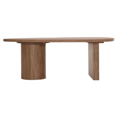 COFFEE TABLE OVAL ALPER HM18327 MDF IN SONAMA COLOR 110x60x40Hcm.