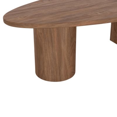 COFFEE TABLE OVAL ALPER HM18327 MDF IN SONAMA COLOR 110x60x40Hcm.