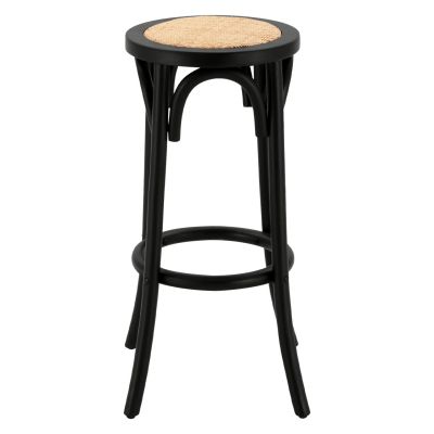 Дървена табуретка от бук черна с мат 36'x70xm HM8751.02