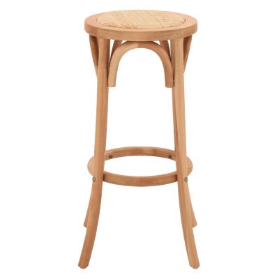 Дървен стол от букова дървесина в естествен цвят с мат 36'x70см HM8751.01