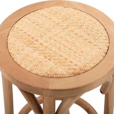 Дървен стол от букова дървесина в естествен цвят с мат 36'x70см HM8751.01