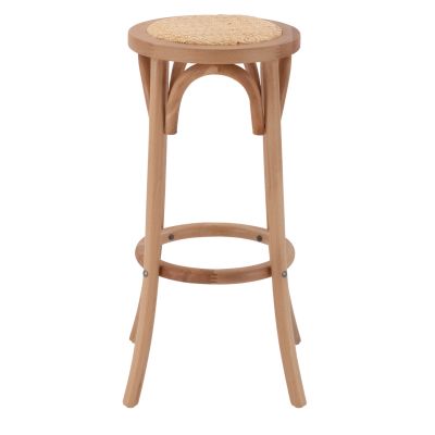 Wooden Stool Beech wood in dark honey with mat 36'x70cm HM8751.05