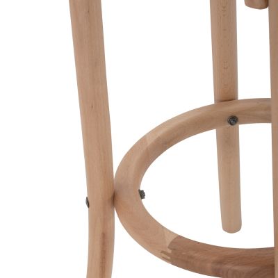 Wooden Stool Beech wood in dark honey with mat 36'x70cm HM8751.05
