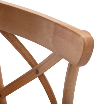 Дървен бар стол HM8750.01 бук в натурален цвят със седалка от полиестер 46x46x109см