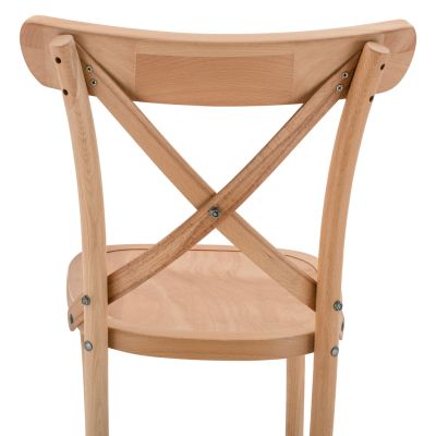 Дървен бар стол HM8750.01 бук в натурален цвят със седалка от полиестер 46x46x109см