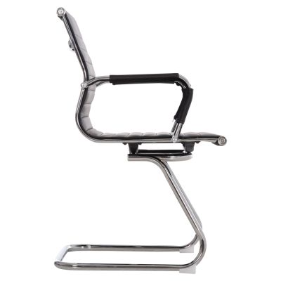 CONFERENCE CHAIR BOSS HM1023.31 WITH ARMS-BLACK PU-CHROMED METAL LEGS 54x55x88Hcm.