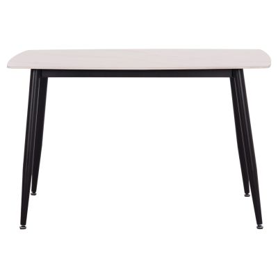 DINING SET 5PCS RAVEN HM21071.03 CERAMIC TOP WHITE MARBLE--GREY VELVET