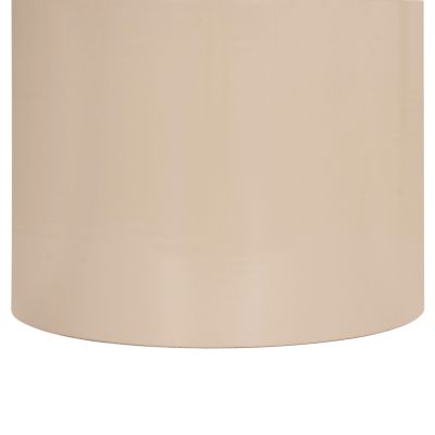 SET 2 COFFEE TABLES BELLINS HM18313.04 BEIGE METAL BASES--GLASS TOPS Φ50cm & Φ80cm