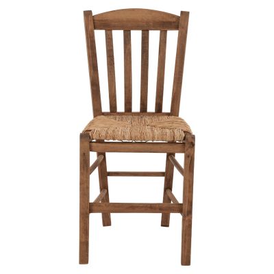 Традиционен стол орех със слама HM10376.01