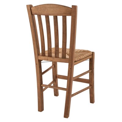 Традиционен стол орех със слама HM10376.01