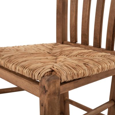 Традиционен стол орех със слама HM10376.01