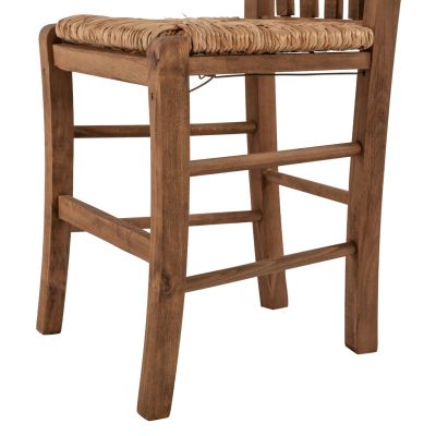 Традиционен стол орех със слама HM10376.01