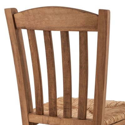 Традиционен стол орех със слама HM10376.01