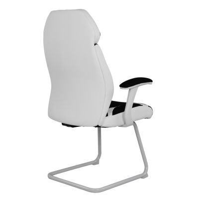 Конферентен офис стол HM1102.02 в черен и бял цвят 66,5x63x108см