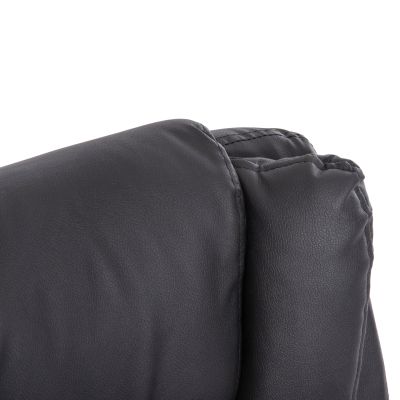 ОФИС СТОЛ CANAN HM1201 ЧЕРЕН PVC-ЧЕРЕН НАЙЛОН-ХРОМОВА ОСНОВА 69x48x98Hcm.