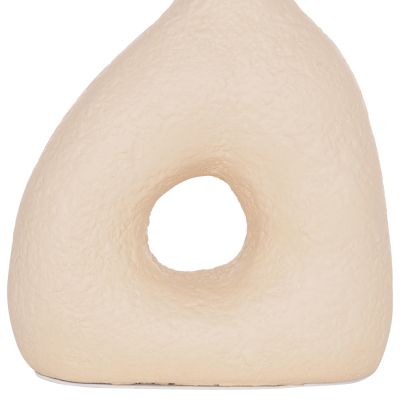 TABLE DECORATIVE VASE DECANT HM4667.02M TERRACOTA IN CREAM WHITE--17x6.5x20Hcm.