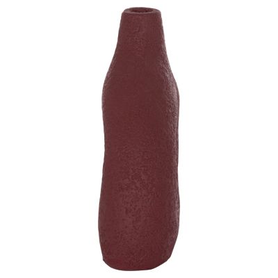 TABLE DECORATIVE VASE DECANT HM4667.06M TERRACOTA IN MAROON RED--17x6.5x20Hcm.