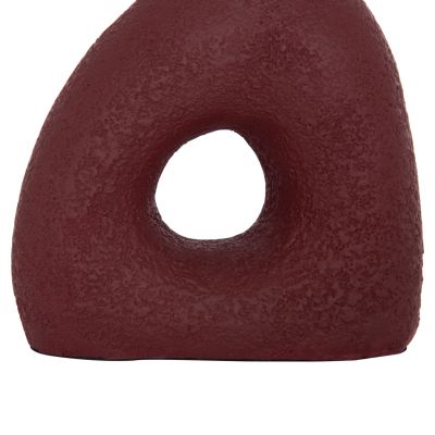 TABLE DECORATIVE VASE DECANT HM4667.06M TERRACOTA IN MAROON RED--17x6.5x20Hcm.