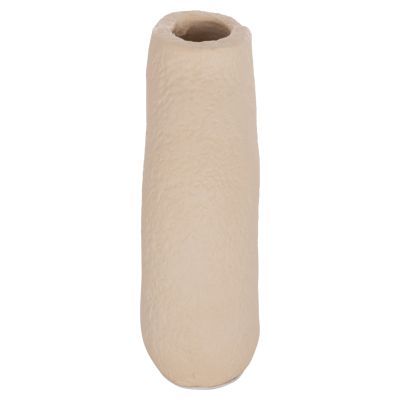 TABLE DECORATIVE VASE DECANT HM4667.02S TERRACOTA IN CREAM WHITE--17.5x6.5x17Hcm.