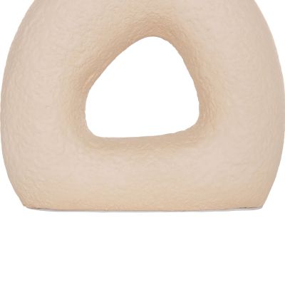 TABLE DECORATIVE VASE DECANT HM4667.02S TERRACOTA IN CREAM WHITE--17.5x6.5x17Hcm.