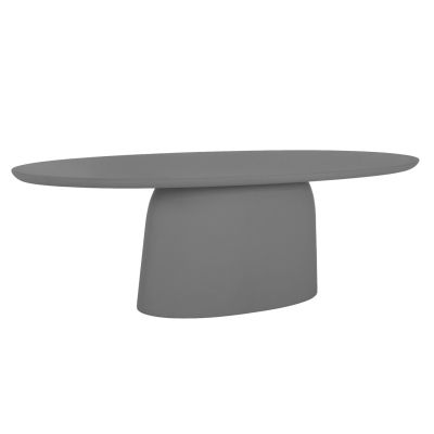 OVAL DINING TABLE BRECCAN HM6577.01 GREY FIBER CEMENT 240x100x75Hcm.
