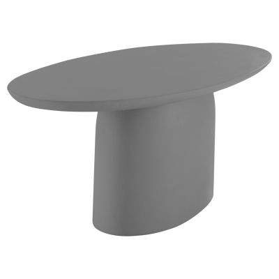 OVAL DINING TABLE BRECCAN HM6577.01 GREY FIBER CEMENT 240x100x75Hcm.