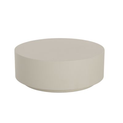 ROUND OUTDOOR COFFEE TABLE KYOKO HM6579.02 BEIGE FIBER CEMENT Φ90x34Hcm