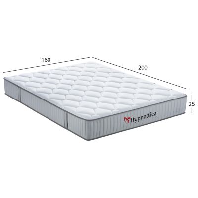 MATTRESS KING-SIZE HYPNOTTICA HM748.06 POCKET SPRINGS--WHITE 160x200x25Hcm