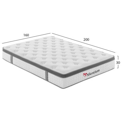 MATTRESS DOUBLE SILENTIUM HM749.06 POCKET SPRINGS--WHITE 160x200x30Hcm
