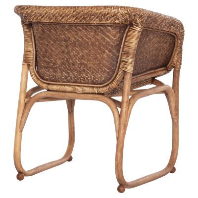 ARMCHAIR TUCKET HM9958.02 NATURAL RATTAN IN WALNUT COLOR 63x60x77Hcm.