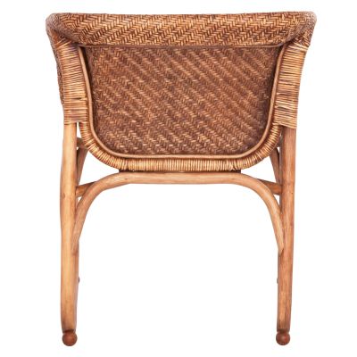 ARMCHAIR TUCKET HM9958.02 NATURAL RATTAN IN WALNUT COLOR 63x60x77Hcm.