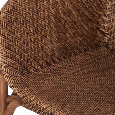 ARMCHAIR TUCKET HM9958.02 NATURAL RATTAN IN WALNUT COLOR 63x60x77Hcm.