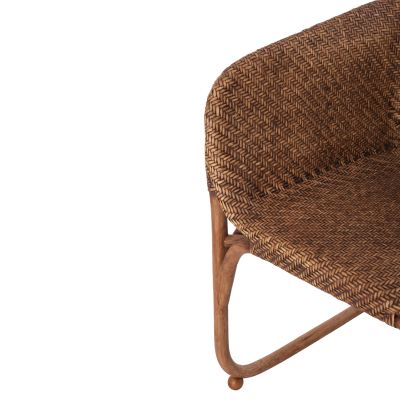 ARMCHAIR TUCKET HM9958.02 NATURAL RATTAN IN WALNUT COLOR 63x60x77Hcm.