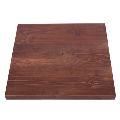Table Surface from solid fir wood in walnut 60x60x4 cm