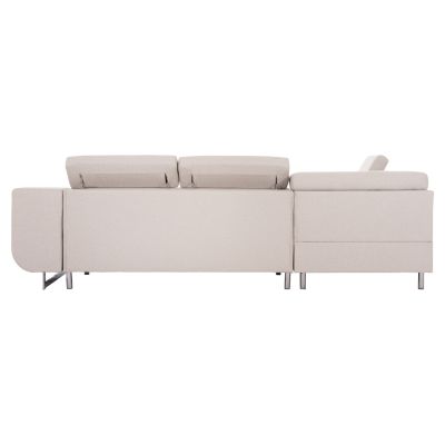 CORNER SOFA-BED WITH STORAGE SPACE ENCORE HM3301.03L BEIGE FABRIC 285x205x90Hcm.