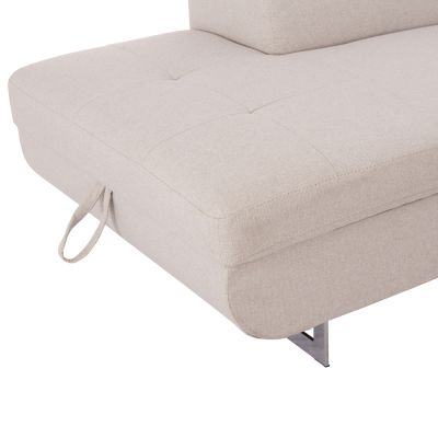 CORNER SOFA-BED WITH STORAGE SPACE ENCORE HM3301.03L BEIGE FABRIC 285x205x90Hcm.
