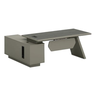 Professional Office Lux Series 196x150x75x Reversible Corner Mocha & Ash color HM2115