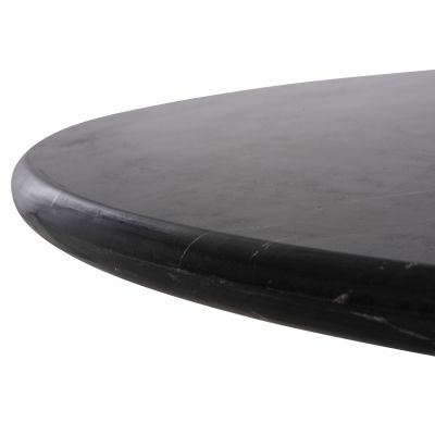 ТРАПЕЗНА МАСА КРЪГЛА DRAXX HM9687 АКАЦИЕВО ДЪРВО МАСИВ-ЧЕРЕН МРАМОР ПЛОТ Φ120x76Hcm.