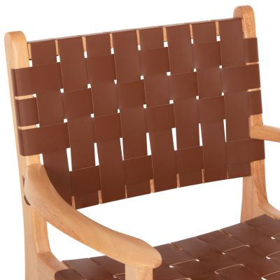 КРЕСЛО FELIPE HM9328.01 TOON WOOD PU КОЖА КАФЯВО 62x59x86Hcm.