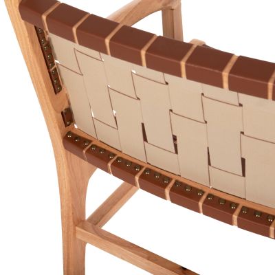 КРЕСЛО FELIPE HM9328.01 TOON WOOD PU КОЖА КАФЯВО 62x59x86Hcm.