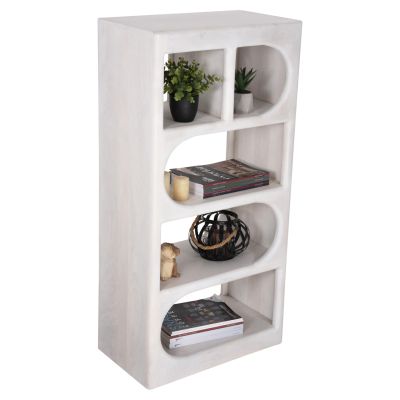 TALLBOY HANDYR HM9706 МАНГОВО ДЪРВО МАСИВ В БЯЛ ЦВЯТ 60x35x120Hcm.