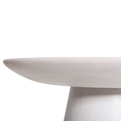 SIDE TABLE ROUND ROSS HM9708 SOLID MANGO WOOD IN WHITE Φ45x48Hcm.