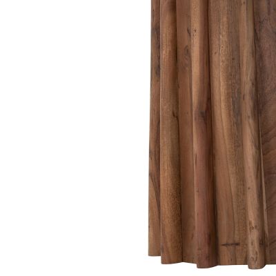 DINING TABLE OVAL DRAXX HM9689 SOLID ACACIA WOOD-BLACK MARBLE TOP 200x100x76Hcm.