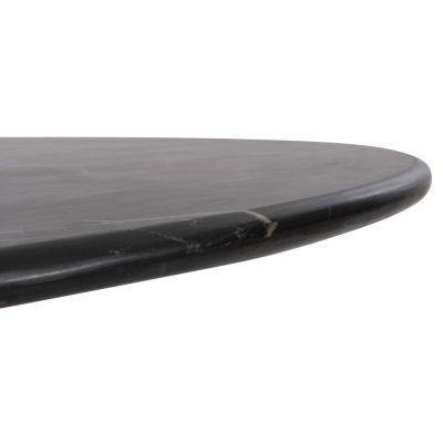 DINING TABLE OVAL DRAXX HM9689 SOLID ACACIA WOOD-BLACK MARBLE TOP 200x100x76Hcm.
