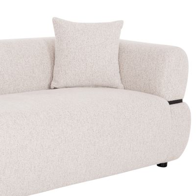 SOFA 3-SEATER ARCTIS HM3327.02 LIGHT BEIGE FABRIC 229x88x88Hcm.